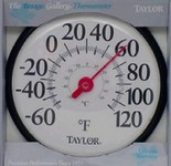Taylor Decorative Dial Thermometer Plastic White