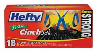 Hefty Extra Strong 39 gal Trash Bags Drawstring 18 pk