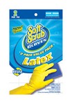 Soft Scrub Latex Cleaning Gloves M Yellow 2 pair