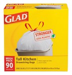 Glad ForceFlex 13 gal Tall Kitchen Bags Drawstring 90 pk