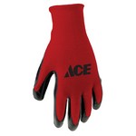 Ace Men's Indoor/Outdoor Coated Work Gloves Red XL 1 pair