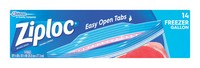 Ziploc Easy Open Tabs 1 gal Clear Freezer Bag 14 pk