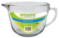Kitchen Classics Mix & Measure 8 cups Glass Clear Measure Batter Bowl