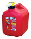 No-Spill Plastic Gas Can 5 gal