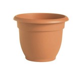 Bloem 12 in. D Resin Ariana Planter Terracotta Clay