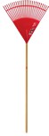 Ace 65 in. 24 Tine Poly Leaf Rake Wood Handle