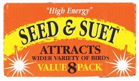C&S Products High Energy Assorted Species Beef Suet Wild Bird Food 11 oz
