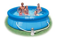 Intex 1018 gal Round Plastic Above Ground Pool 30 in. H X 120 in. W X 10 ft. D