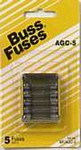 Bussmann 5 amps AGC Clear Glass Tube Fuse 5 pk