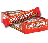 Nestle 100 Grand Caramel, Milk Chocolate Candy Bar 1.5 oz