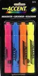 Sharpie Accent Neon Color Assorted Fine Tip Highlighter 4 pk