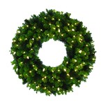 Celebrations Platinum 36 in. D LED Prelit Warm White Mixed Pine Christmas Wreath