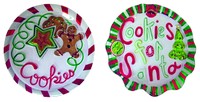 CTM International Multicolored Christmas Cookie Platter