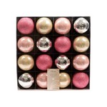 Decoris Pink Parisian Chic Shatterproof Ornaments