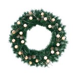 J & J Seasonal 30 in. D Prelit Dorrance Hill Wreath