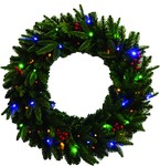 Celebrations 30 in. D Prelit Christmas Wreath