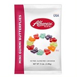 Albanese Mini Butterflies Blue Raspberry, Cherry, Grape, Green Apple, Orange, Strawberry Gummi Candy