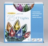 Celebrations Incandescent C7 Multicolored 25 ct String Christmas Lights 24 ft.