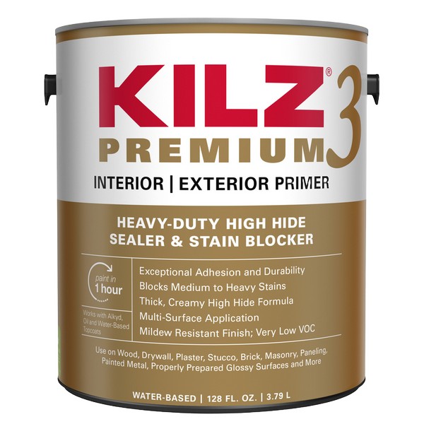 KILZ Premium White Flat Water-Based Primer and Sealer 1 gal