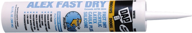 DAP Alex Fast Dry White Acrylic Latex Caulk 10.1 oz