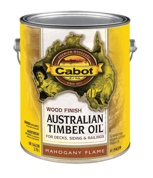 Cabot Australian Timber Oil Low VOC Transparent Mahogany Flame Oil-Based Australian Timber Oil 1 gal