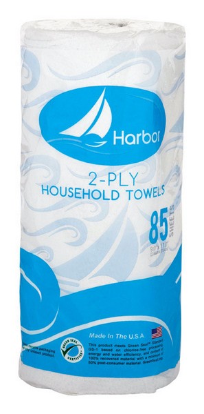 Harbor Paper Towels 85 sheet 2 ply 1 pk