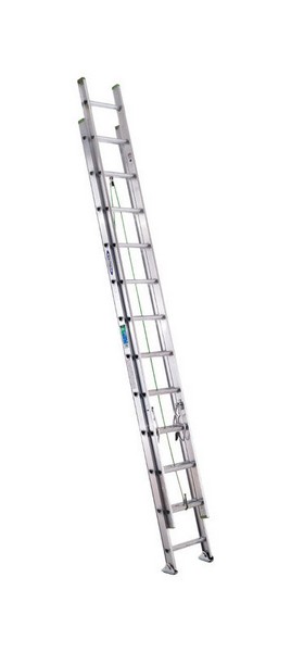 Werner 24 ft. H Aluminum Telescoping Extension Ladder Type II 225 lb. capacity
