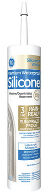 GE Advanced White Silicone 2 Window and Door Caulk Sealant 10.1 oz