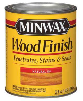 Minwax Wood Finish Semi-Transparent Natural Oil-Based Penetrating Wood Stain 1 qt