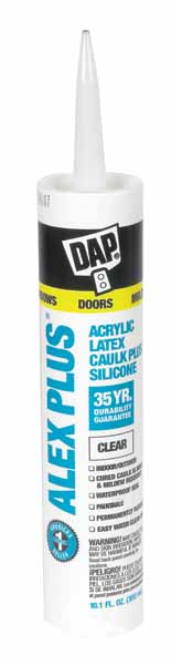 DAP Alex Plus Clear Acrylic Latex All Purpose Caulk 10.1 oz