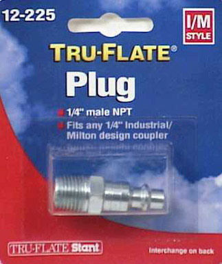 Tru-Flate Steel Air Plug 1/4  Male  1 1 pc