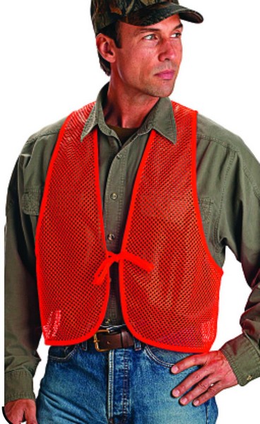 Vest Safety Orange Mesh Lrghole