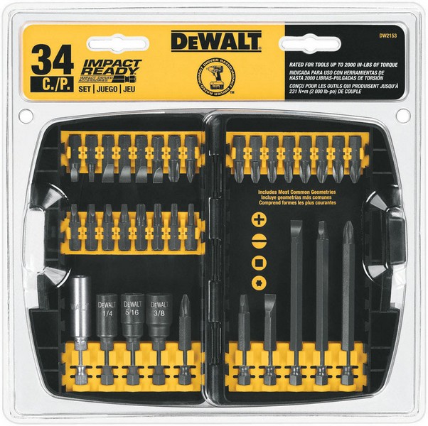 DeWalt Impact Ready Drive Bit Set Steel 34 pc