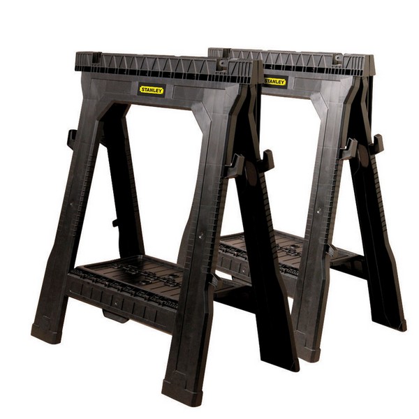 Stanley 32 in. H X 26-7/8 in. W X 2-1/8 in. D Folding Sawhorse 1000 lb. cap. 1 pk