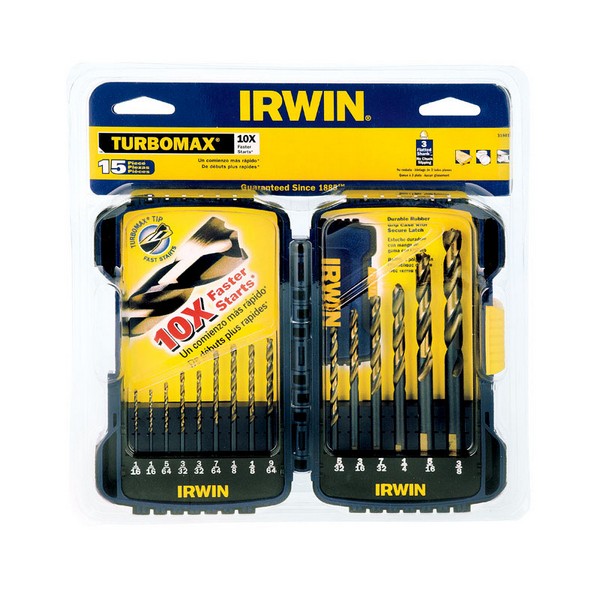 Irwin Turbomax High Speed Steel Drill Bit Set 15 pc