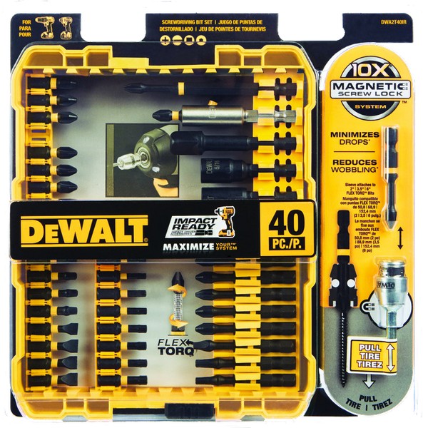 DeWalt FlexTorq Screwdriver Bit Set Steel 40 pc