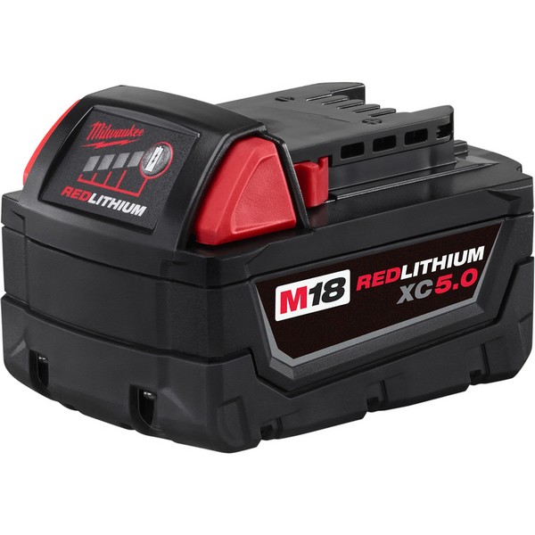 Milwaukee M18 REDLITHIUM XC5.0 18 V Lithium-Ion Battery Pack 1 pc