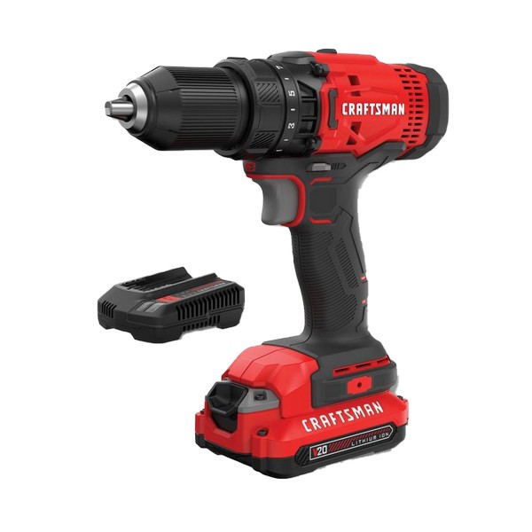 Craftsman 20 V 1/2 in. Brushed Cordless Compact Drill Kit (Battery & Charger)