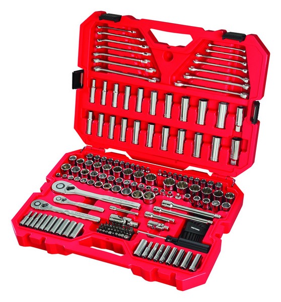 Craftsman 1/4, 3/8 and 1/2 in. drive S Metric and SAE 6 and 12 Point Mechanic's Tool Set 189 pc