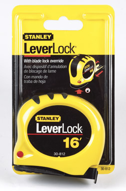 Stanley LeverLock 16 ft. L X 0.75 in. W Tape Measure 1 pk