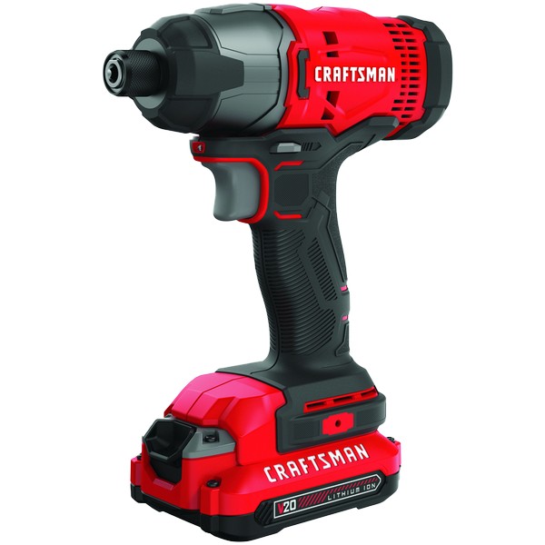 Craftsman V20 20 V 1/4 in. Cordless Brushed Impact Driver Kit (Battery & Charger)