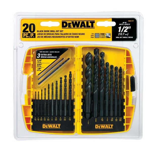 DeWalt High Speed Steel Pilot Point Drill Bit Set 20 pc