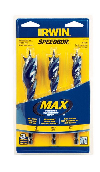 Irwin Speedbor Max Speed Carbon Steel Drill Bit Set 3 pc