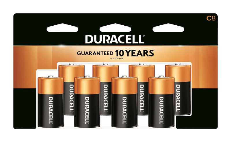 Duracell Coppertop C Alkaline Batteries 8 pk Carded