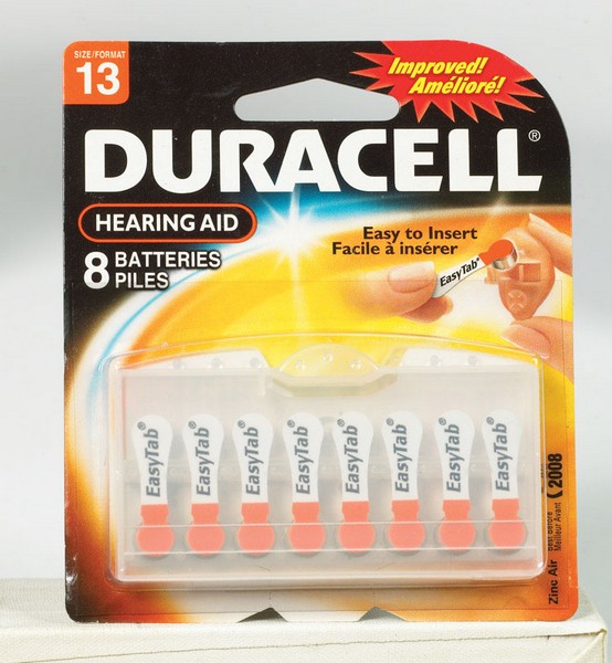 Duracell Zinc Air 13 1.4 V 300 Ah Hearing Aid Battery 8 pk