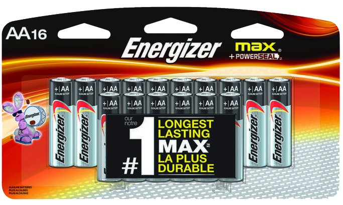 Energizer Max AA Alkaline Batteries 16 pk Carded