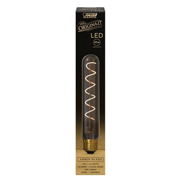 Feit Electric T10 E26 (Medium) LED Bulb Amber 40 W 1 pk
