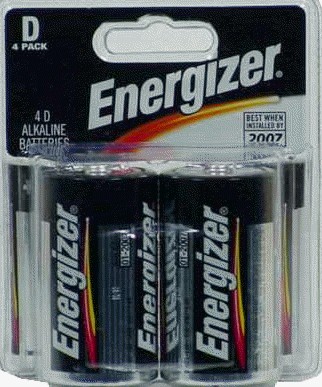 Energizer Max D Alkaline Batteries 4 pk Carded