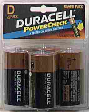 Duracell Coppertop D Alkaline Batteries 4 pk Carded