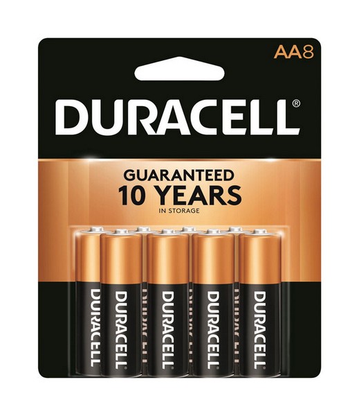 Duracell Coppertop AA Alkaline Batteries 8 pk Carded